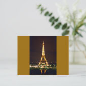 Eiffelturm bei Nacht - Farbe Postkarte (Stehend Vorderseite)