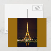 Eiffelturm bei Nacht - Farbe Postkarte (Vorne/Hinten)