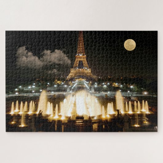 Eiffelturm bei Nacht. Puzzle (Horizontal)