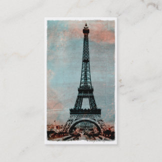Eiffelturm bei Sonnenaufgang im Vintage-Stil #3 Visitenkarte