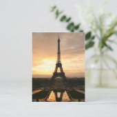 Eiffelturm bei Sonnenaufgang vom Trocadero Postkarte (Stehend Vorderseite)