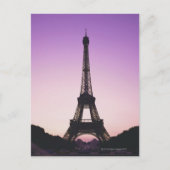 Eiffelturm bei Sonnenuntergang Postkarte (Vorderseite)