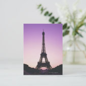 Eiffelturm bei Sonnenuntergang Postkarte (Stehend Vorderseite)