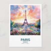 Eiffelturm bei Sunset - Paris, Frankreich Postkarte (Vorderseite)