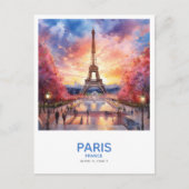 Eiffelturm bei Sunset - Paris, Frankreich Postkarte (Vorderseite)