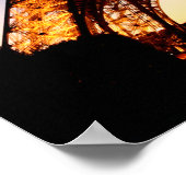 Eiffelturm beim Nachtposter Poster (Ecke)