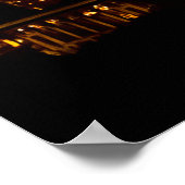 Eiffelturm beleuchtet auf der Pariser Exposition v Poster (Ecke)