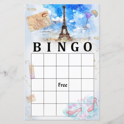 Eiffelturm-Bingo (Vorderseite)