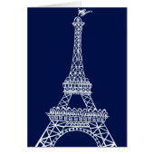 Eiffelturm-blaue und weiße Schablone (Vorne)