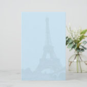 Eiffelturm-blaues Briefpapier-Papier Briefpapier (Stehend Vorderseite)