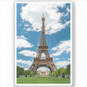 Eiffelturm Blick vom Champ de Mars Public Park Aufkleber (Vorderseite)