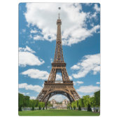 Eiffelturm Blick vom Champ de Mars Public Park Klemmbrett (Rückseite)