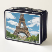 Eiffelturm Blick vom Champ de Mars Public Park Metall Brotdose (Rückseite)
