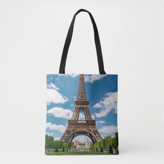 Eiffelturm Blick vom Champ de Mars Public Park Tasche (Vorderseite)