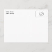 Eiffelturm, Blue Sky, Paris, Frankreich Postkarte (Rückseite)