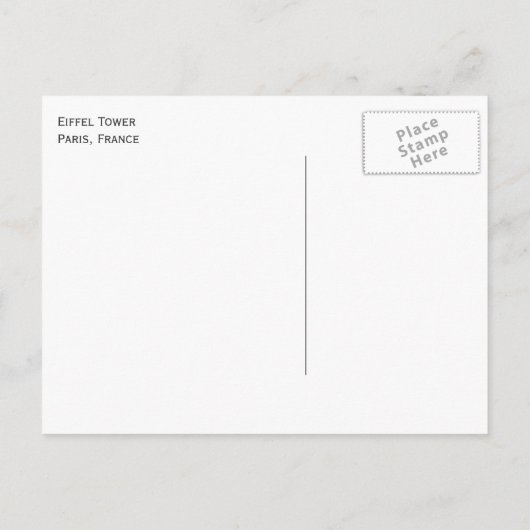 Eiffelturm, Blue Sky, Paris, Frankreich Postkarte (Rückseite)