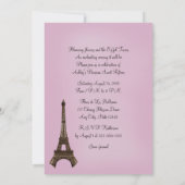 Eiffelturm-Bonbon 15 fünfzehn Einladungen lila (Rückseite)