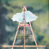 Eiffelturm Bonjour Baby Begrüßungszeichen Acrylschild (Neutral)