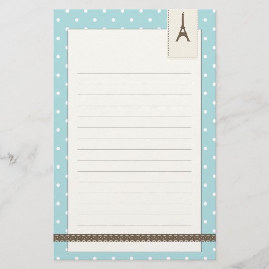 Eiffelturm-Briefpapier Briefpapier (Vorderseite)