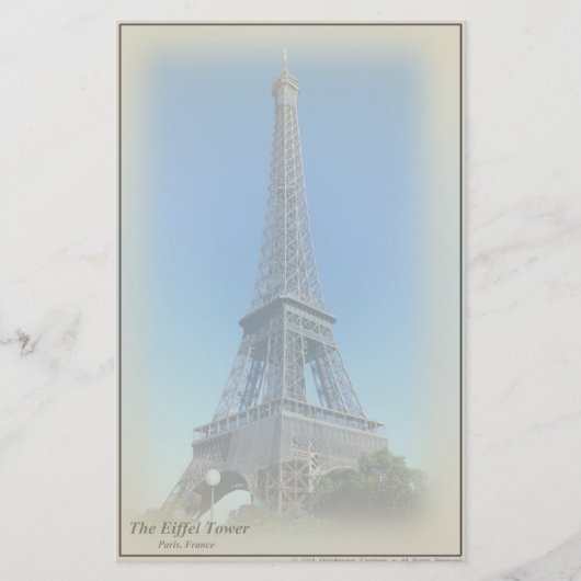 Eiffelturm-Briefpapier Briefpapier (Vorderseite)