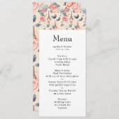 Eiffelturm Butterfly und Hochzeitsmenü für Rose Einladung (Vorne/Hinten)