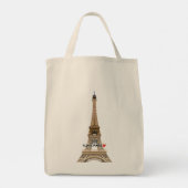 Eiffelturm Chic Canvas-Tasche Tragetasche (Rückseite)