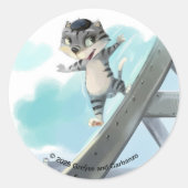 Eiffelturm Classic Round Stickers (Vorderseite)