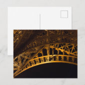 Eiffelturm Closeup am Abend, Paris Postkarte (Vorne/Hinten)