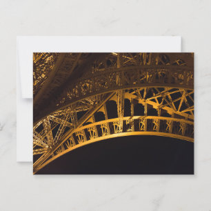 Eiffelturm Closeup am Abend, Paris Postkarte