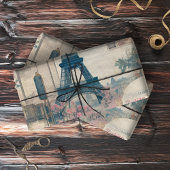 Eiffelturm Collage Dekoupage Tissue Paper Seidenpapier