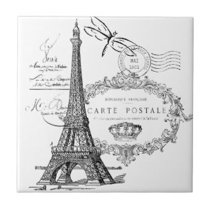 Eiffelturm Collage Fliese