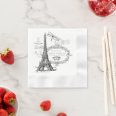 Eiffelturm Collage Serviette (Beispiel)