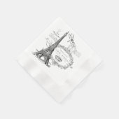 Eiffelturm Collage Serviette (Ecke)