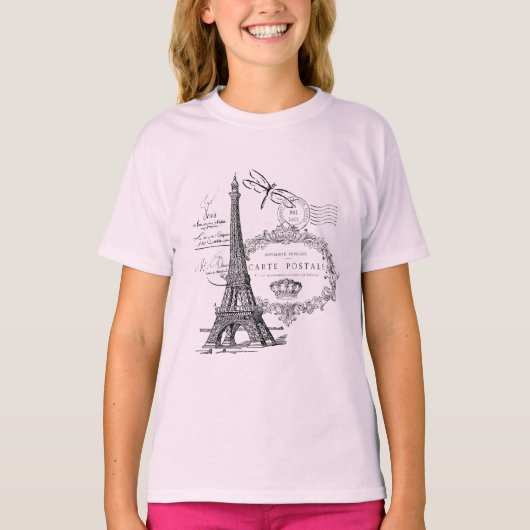 Eiffelturm Collage T-Shirt (Vorderseite)