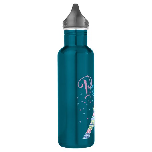 Eiffelturm Confetti 24 oz. Electric Blue Trinkflasche (Links)