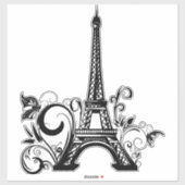 Eiffelturm Custom-Cut Vinyl Sticker (Blatt)