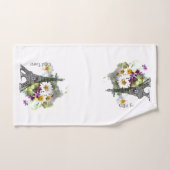 Eiffelturm Daisis Violets Romantisches Handtuch (Handtuch)