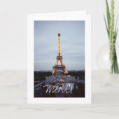 Eiffelturm Dankeschön Karte (Vorderseite)