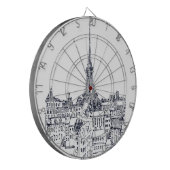 Eiffelturm Dartscheibe (Vorderseite Links)