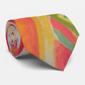 Eiffelturm Delaunay Abstrakte farbenfrohe Malerei Krawatte (Gerollt)