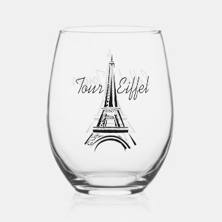Eiffelturm Design Edelstahlglas Weinglas Ohne Stiel