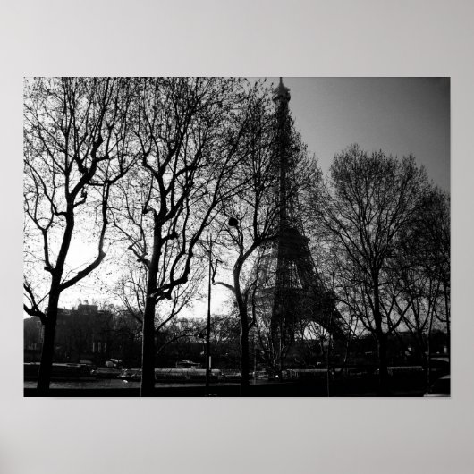 Eiffelturm durch das Baum-Plakat Poster (Vorne)