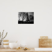 Eiffelturm durch das Baum-Plakat Poster (Küche)