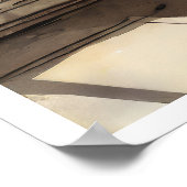 Eiffelturm durch ein Fenster-Poster Poster (Ecke)