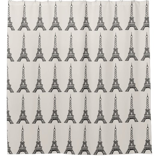 Eiffelturm Duschvorhang (Vorderseite)