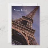Eiffelturm Ein Vorgeschmack des französischen Part Einladung (Vorderseite)