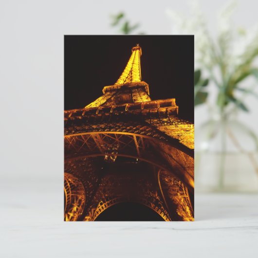 Eiffelturm Einladung (Stehend Vorderseite)