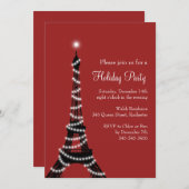 Eiffelturm Einladung rot (Vorne/Hinten)