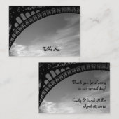 Eiffelturm Einzelkarten für Hochzeiten Tischnummer Platzkarte (Vorne/Hinten)