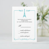 Eiffelturm Elegante RSVP Card Einladung (Stehend Vorderseite)